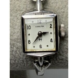 Hamilton Ladies Watch Manual Wind Works Vintage Cocktail 14MM 6" Gold Plated